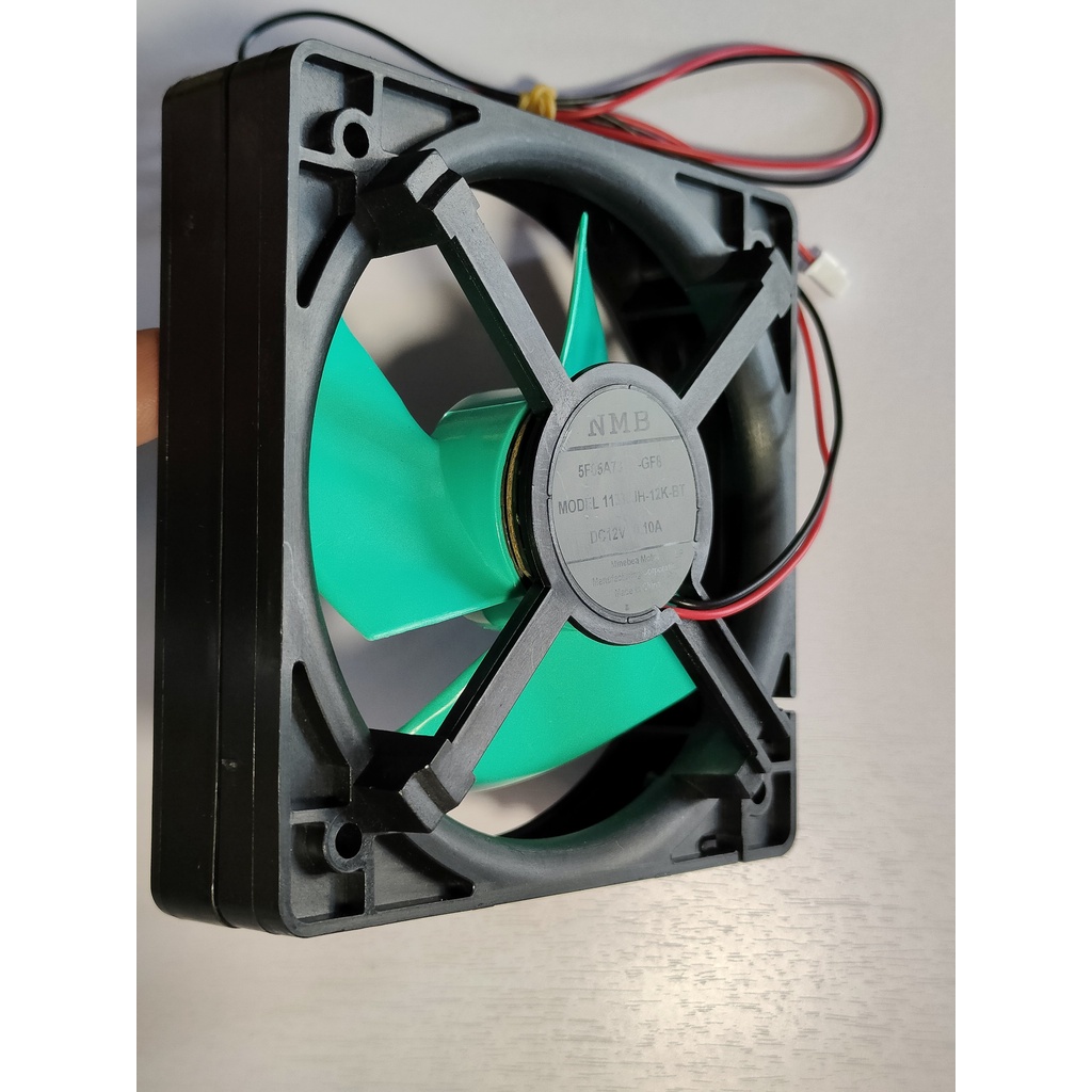 Quạt tủ lạnh Samsung NMB cánh xanh.11,4x11,4cm dc12v (2 dây) hàng hãng.