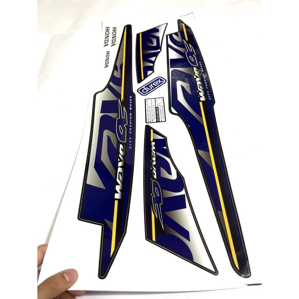 Tem wave, Tem dời WAVE ALPHA MẪU HÓT. ĐỦ MÀU. Dán cho Wave 50cc/100cc/110cc Mẫu Mới 2022 vip1