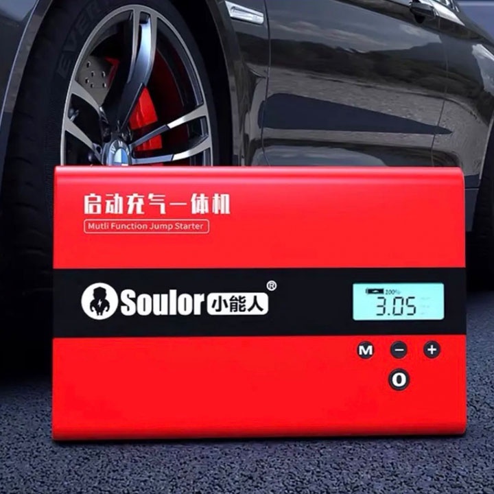 Bộ pin dự phòng 99800mAh, kích bình ắc quy ô tô, kèm bơm lốp đa năng