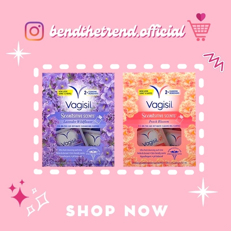 KHĂN LAU VỆ SINH "CÔ PÉ" VAGISIL INTIMATE CLEANSING CLOTHS MỚI HỘP 16 GÓI