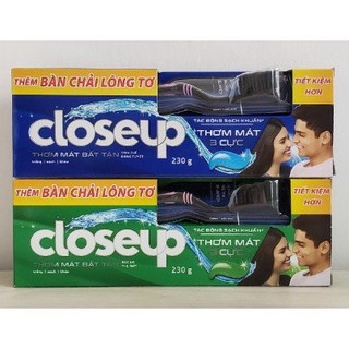 Kem đánh răng closeup 230g tặng kèm bàn chải mềm mại