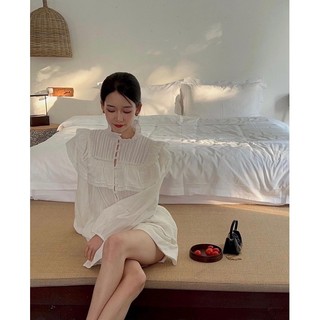 Sét Thô Pha Ren Thêu Bèo Quần 2 Lớp