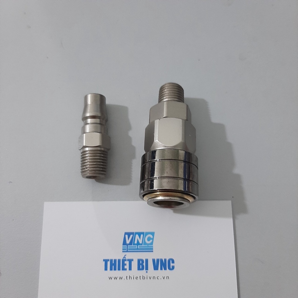 Nối nhanh hơi tự động ren ngoài 13mm nhật