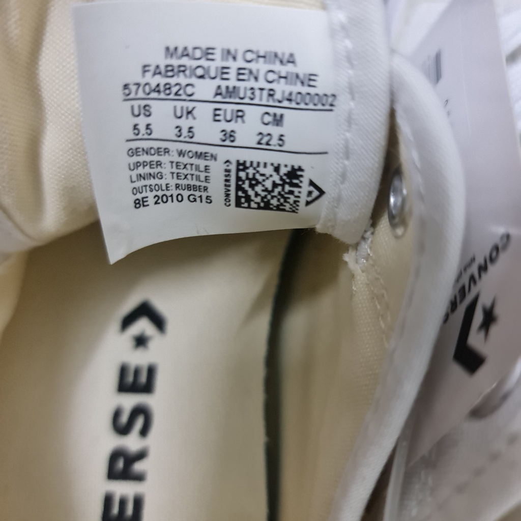 Giày Converse Jack Purcell nữ cổ thấp trắng ngà