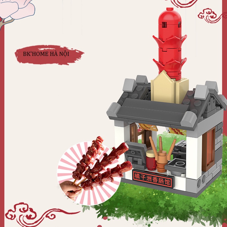 Đồ chơi lắp ráp mô hình cửa hàng món ăn độc đáo