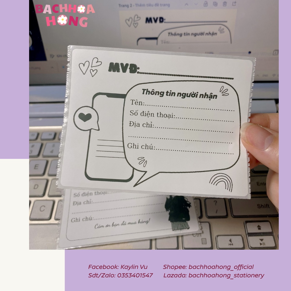 STICKER MÃ VẬN ĐƠN IN NHIỆT ĐEN TRẮNG
