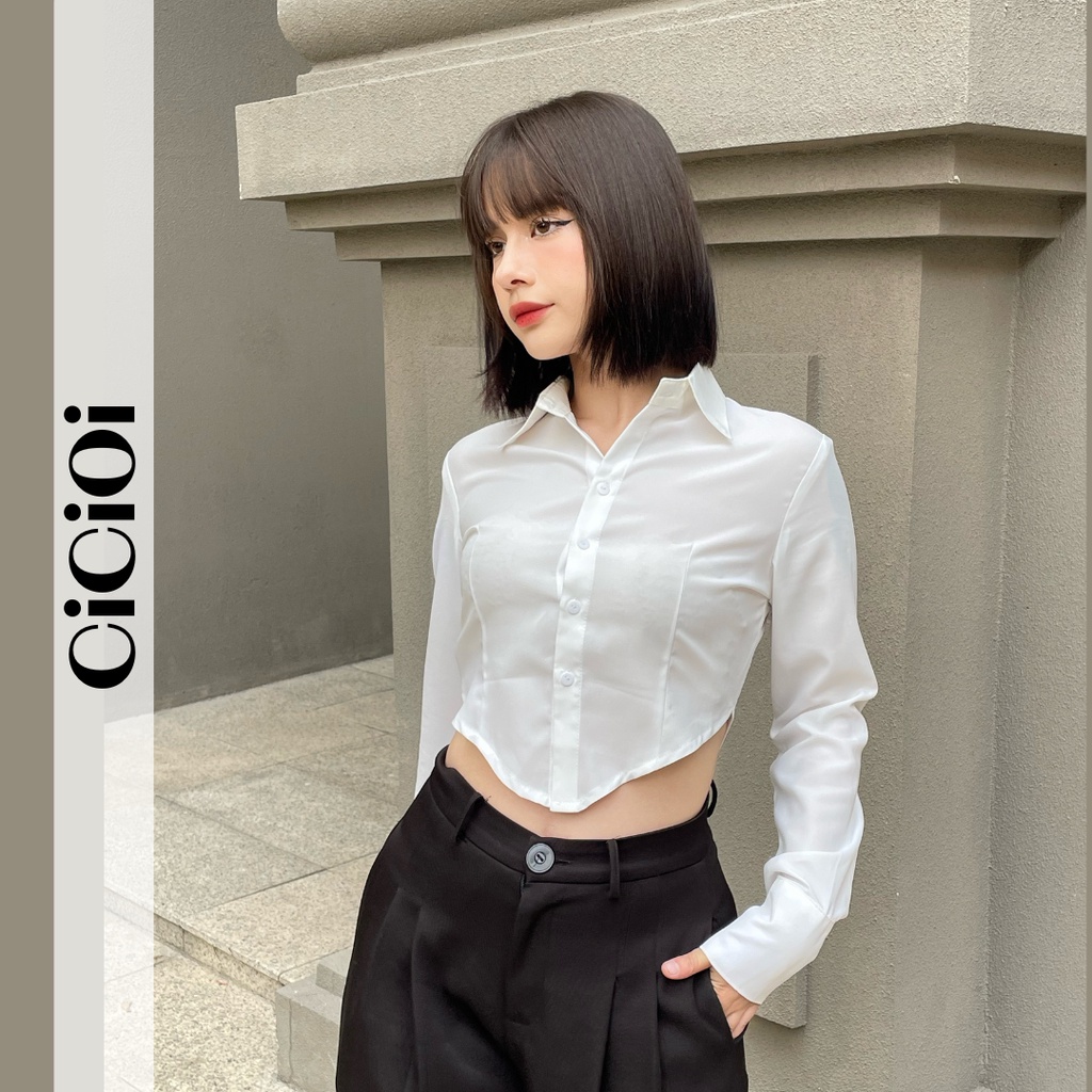 Áo sơ mi Trắng dài tay TEEN GIRLS SHIRT - CICIOI