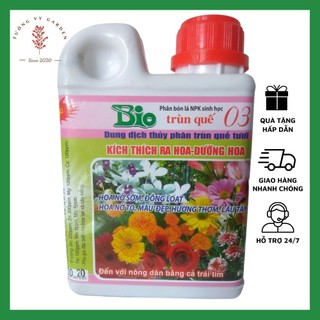 Phân Bón Lá Sinh Học Bio Trùn Quế 03 Kích Thích Ra Hoa, Dưỡng Hoa, Tốt Lá – Chai 250ML