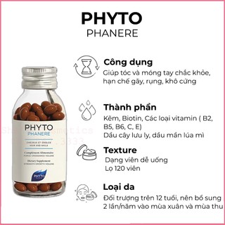 Vitamin dành cho tóc, mi và móng chắc khỏe Phyto nội địa Pháp