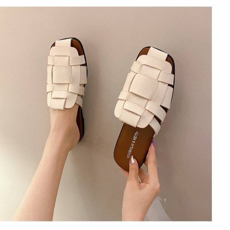 Dép sục da đan lưới nữ hàng Quảng Châu cao cấp