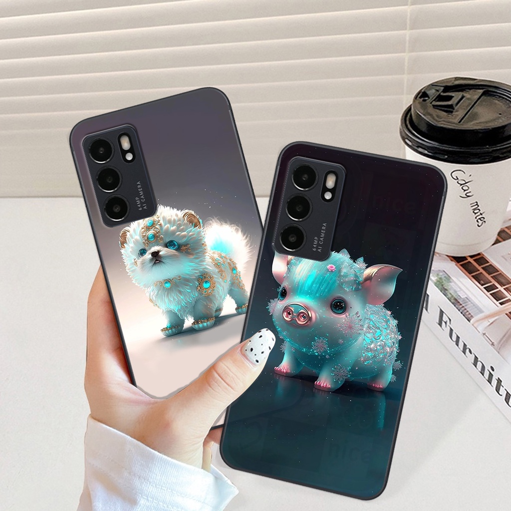 Ốp Oppo Reno6 / Reno6 Z 5G / Reno 6 12 con giáp cute dễ thương đầy ngộ nghĩnh đáng yêu