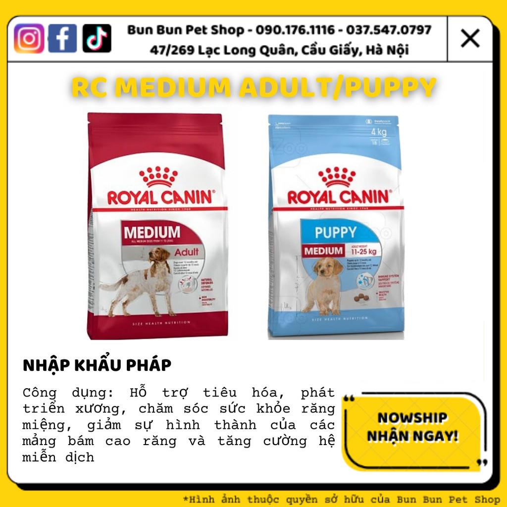 4kg Hạt khô Royal Canin Medium Junior/Medium Puppy/Medium Adult cho chó cỡ vừa