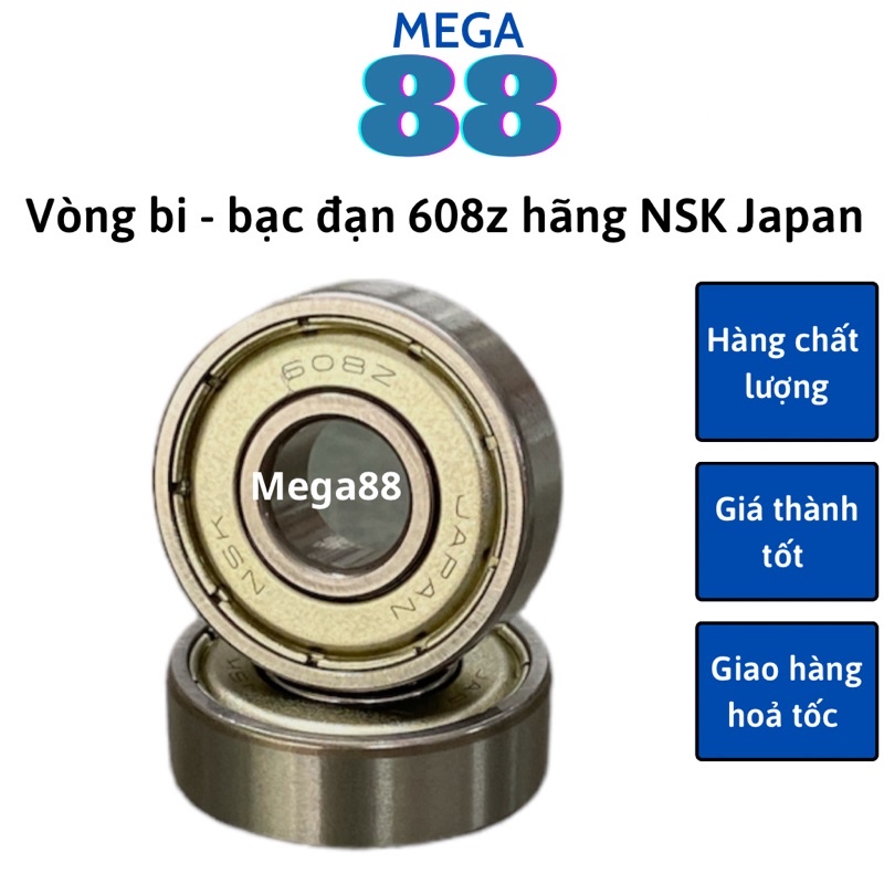 Bạc đạn 608 made in Japan - vòng bi 608 NSK nắp sắt