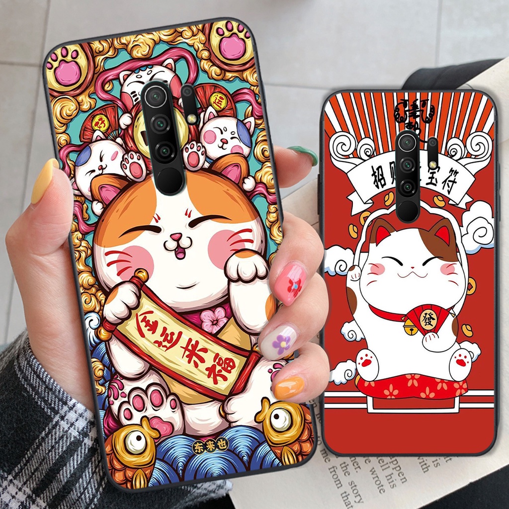 Ốp Xiaomi Redmi 9 mèo thần tài rước tài lộc năm mão, nhiều may mắn, bình an