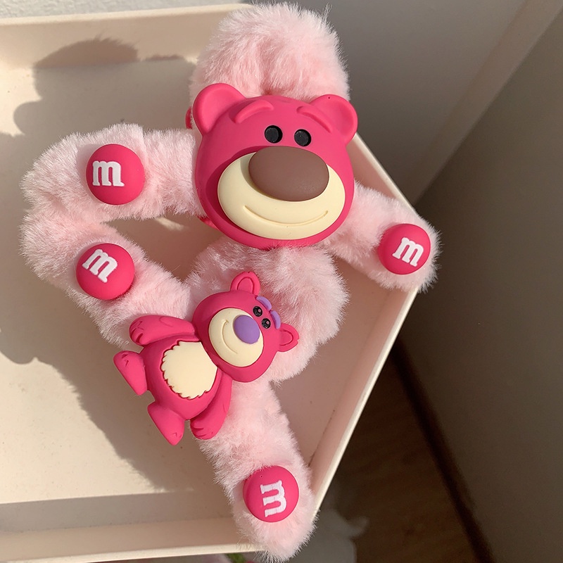 Kẹp Tóc Phối Lông Gấu Lớn Thời Trang Hàn Quốc Dành Cho Nữ