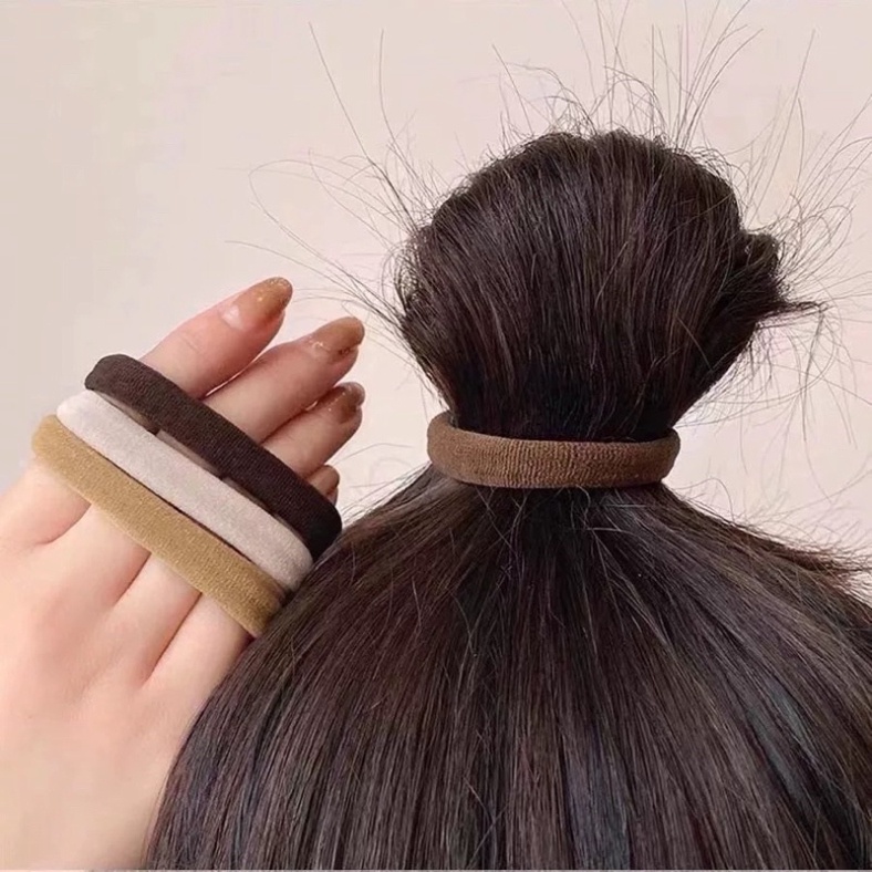 Ống 20 Dây Cột Tóc cao su đặc Màu Pastel trang điểm korea Cho Nữ nội y xanh - chất mát