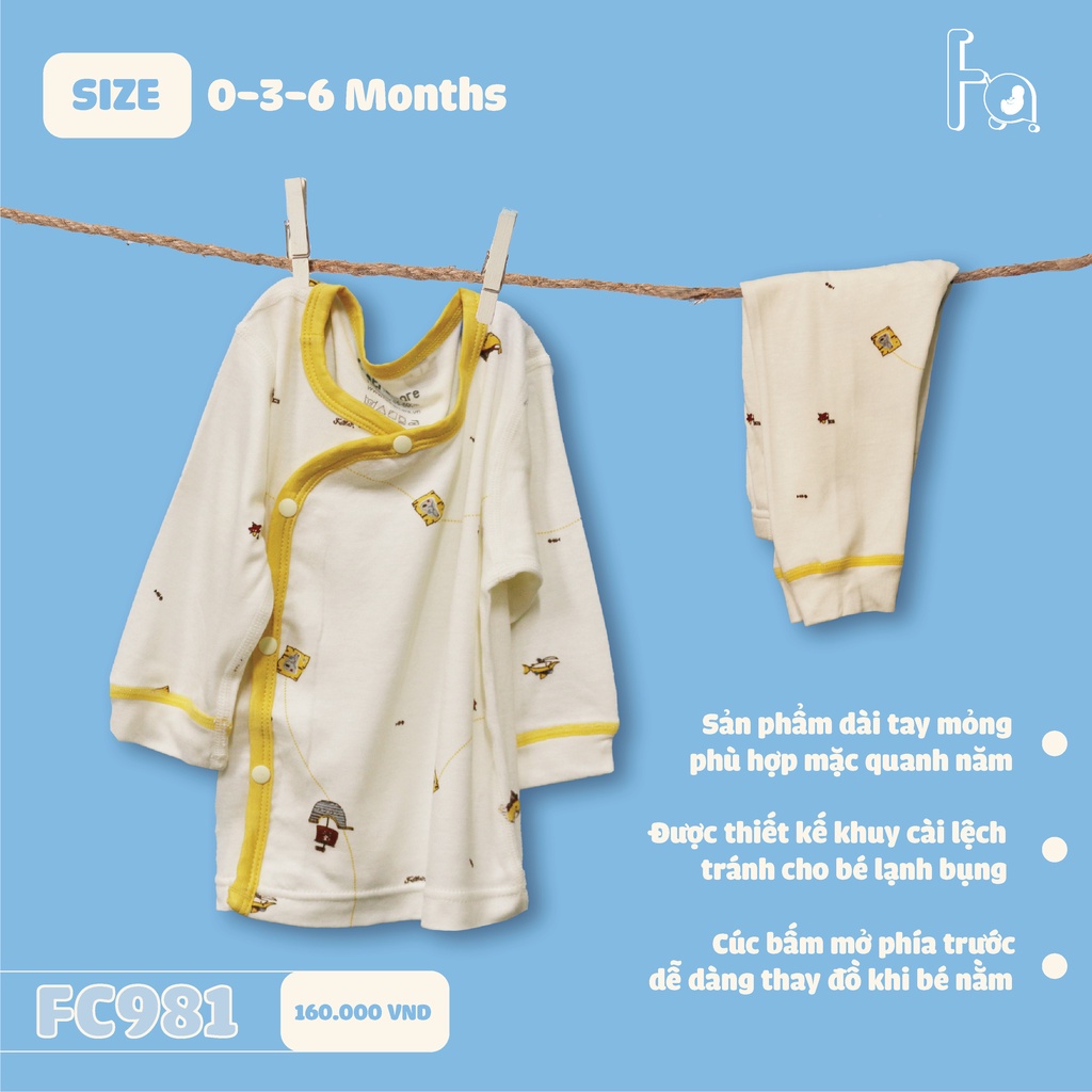 Bộ Quần áo Fathercare Cài lệch DT - Hải tặc FC981