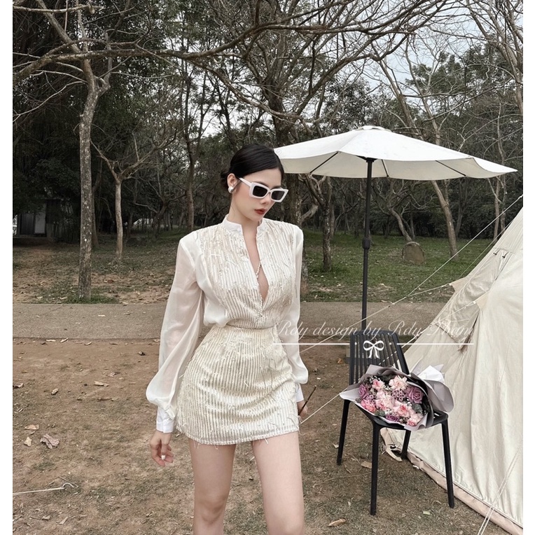 Set Bling Áo Mix Chân Váy (Kèm Ảnh Thật)