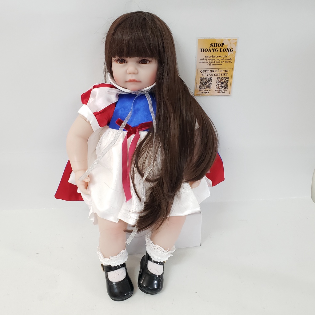 Búp Bê Tái Sinh Thân Gòn NPK Mềm Mại Môi Cong Bạch Tuyết 50 cm = 20 inch Reborn Vinyl Doll  PVN3920