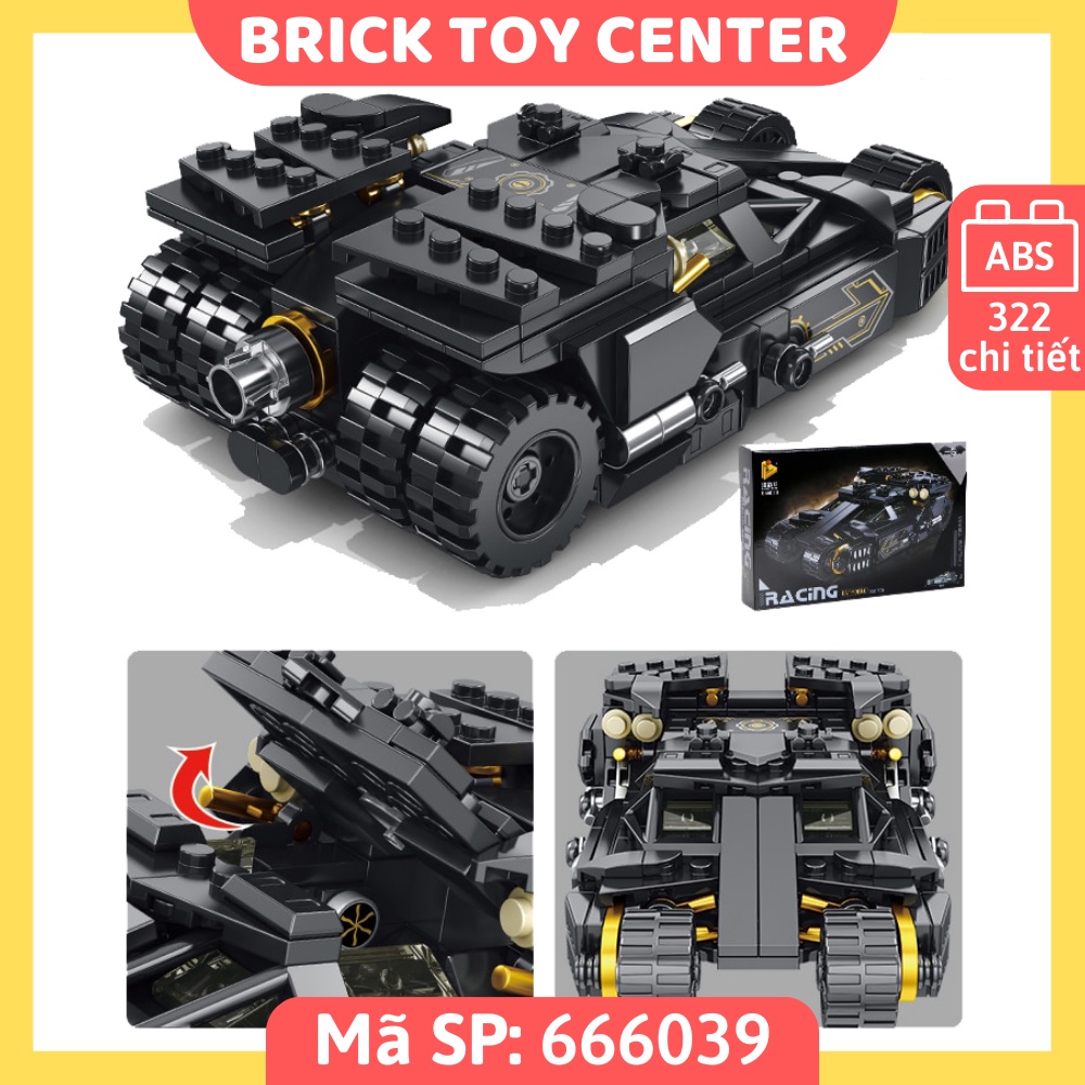 Đồ chơi mô hình lắp ráp siêu xe của siêu anh hùng Người dơi Batman Batmobile 320+ chi tiết