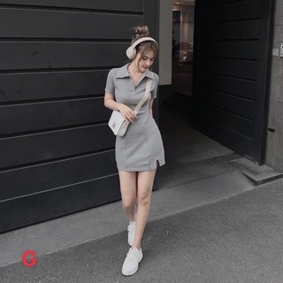 Đầm Ngắn Sơ Mi Thanh Lịch Thun Mềm mịn