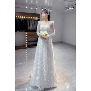 [LUXURY99] Váy tiệc, váy cưới kiểu dáng nhẹ nhàng, nữ tính, váy cưới cao cấp hàng may theo số đo