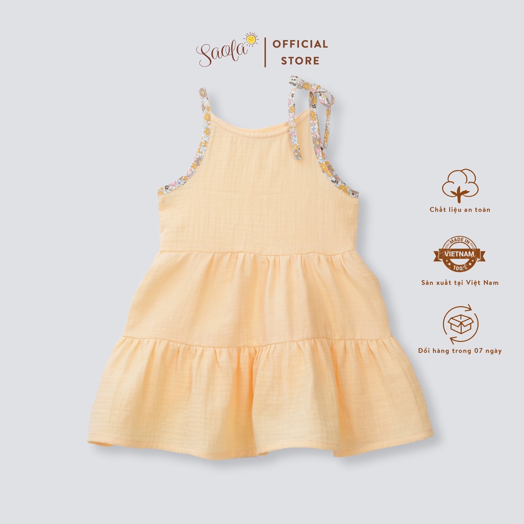 Váy Cho Bé Gái SAOLA KIDS Maxi Đi Biển Mùa Hè Cho Bé Gái từ 1,2,3,4,5,6 Tuổi - DRM033, DRM035