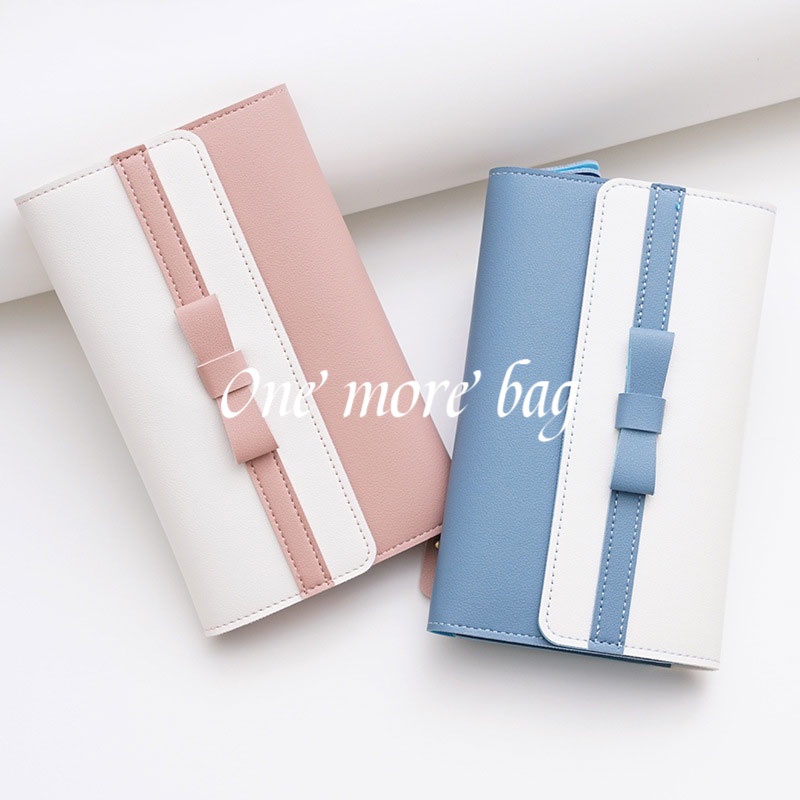 Ví Dài Cầm Tay Có Khóa Kéo Và Nhiều Ngăn Đựng Thẻ Sức Chứa Lớn Họa Tiết Nơ Trái Tim Nữ Tính Mới Cho Nữ