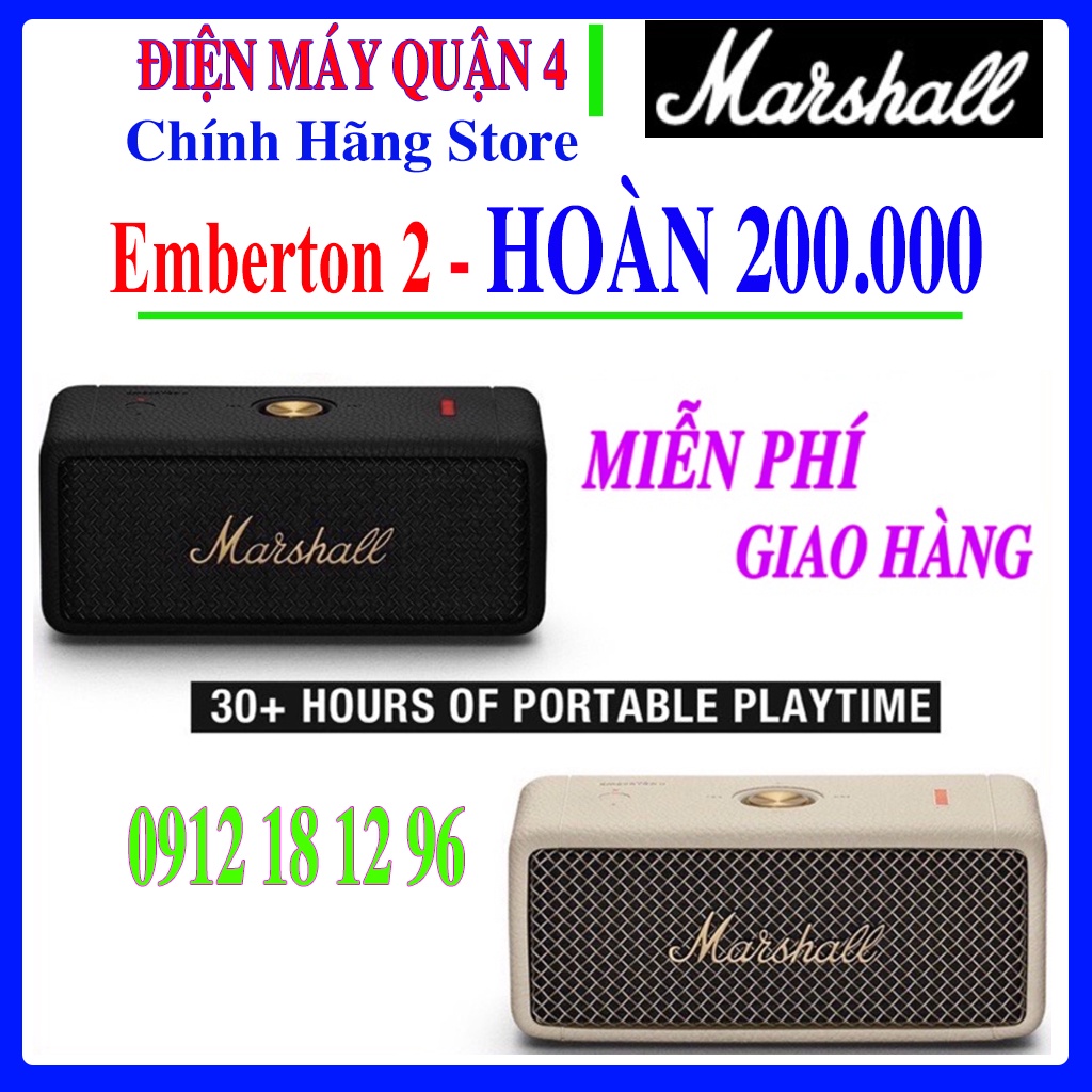 Loa MARSHALL EMBERTON II (2) -Chính Hãng Marshall - Bảo hành 1 năm 1 đổi 1 | BigBuy360 - bigbuy360.vn