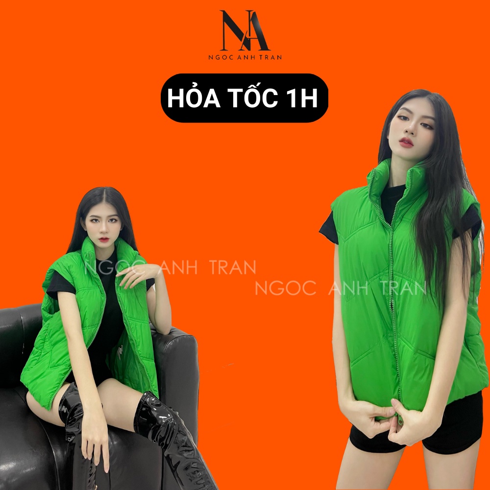 Áo khoác,áo phao gile nữ,áo gile phao lông vũ màu trơn, Za ra cao cấp xuất dư xịn siêu nhẹ, siêu gọn giữ ấm