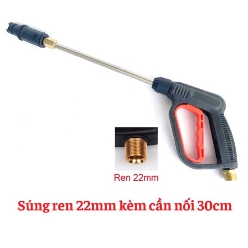 Dây rửa xe 10M,15,20m  áp lực cao 2 đầu to ren 22mm - Súng rửa xe răng  22 . Dây xịt rửa áp lực cao
