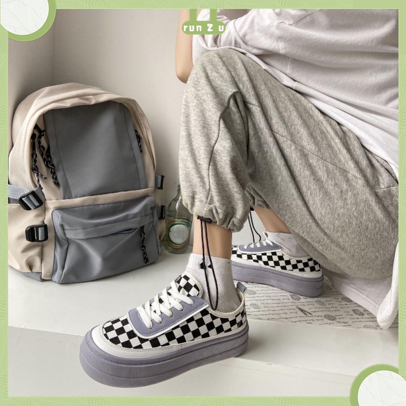 Thonglor Shoe Phụ Nữ Plimsolls Thấp Cắt Phong Cách Kẻ Sọc Thoáng Khí Đế Cao Su Tăng Chiều Giày Vải Cho Văn Phòng Dự Tiệc Tại Nhà run 2 u