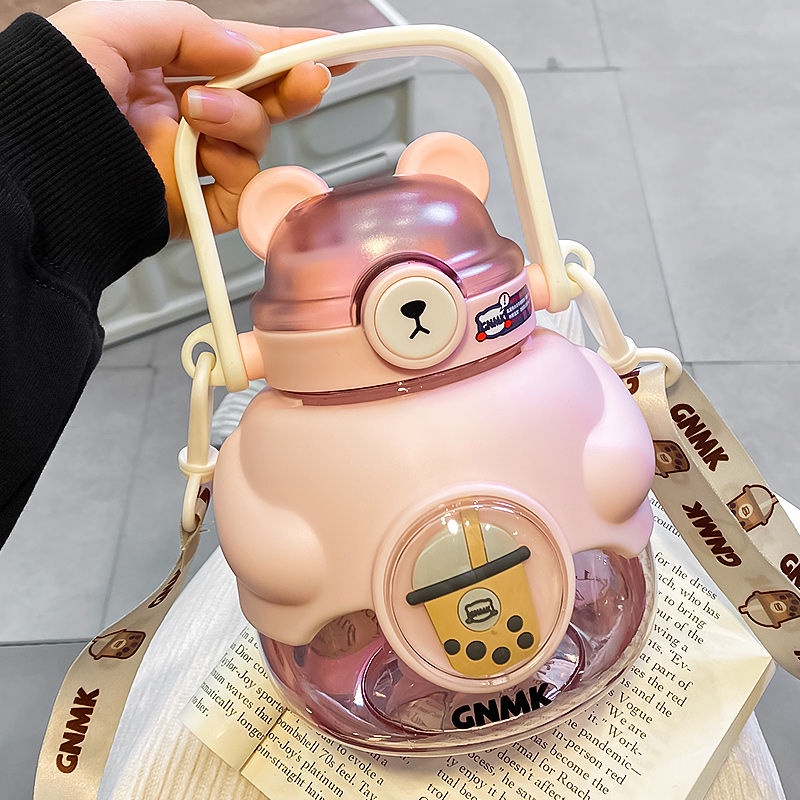 🚚Việt Nam gửi🚚Bình Nước Dung Tích Lớn 1100ml Ly uống đôi Họa Tiết Hoạt Hình Dễ Thương Chai nước Cub