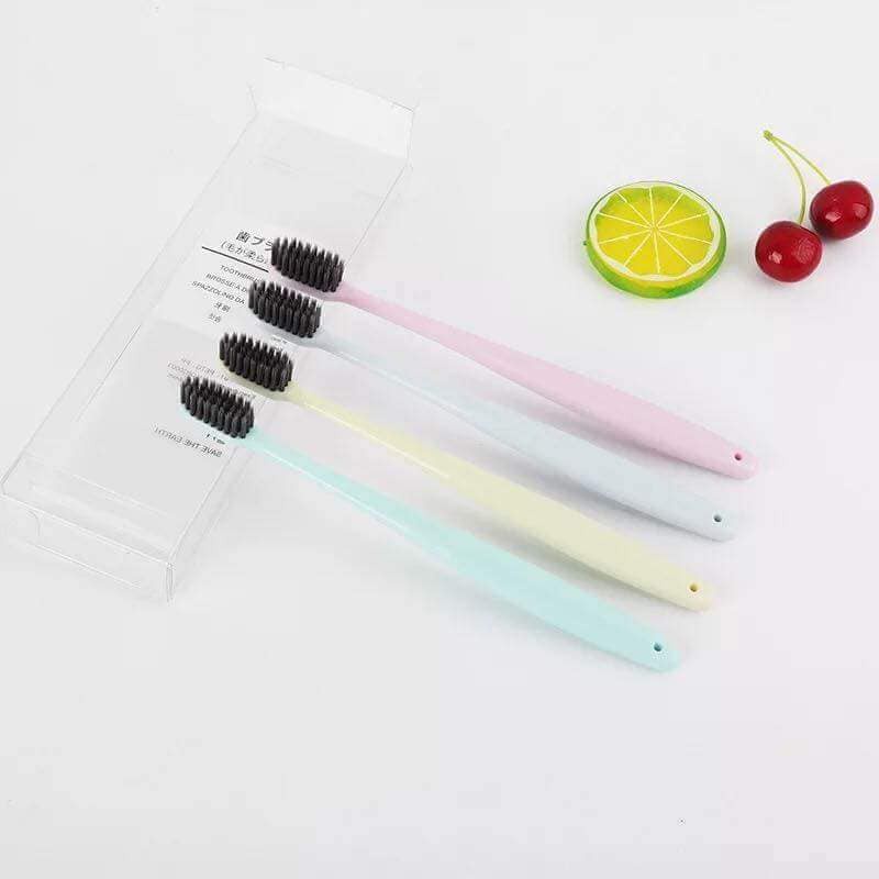 Sét 4 bàn chải đánh răng sợi tre Muji