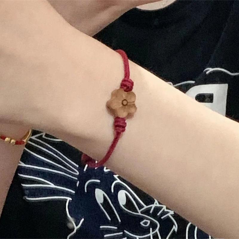 Vòng Tay Dây Thừng Đính Hoa Thời Trang Cho Nữ