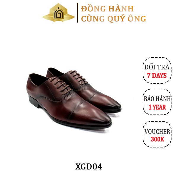 Giày oxford công sở nam da bò nappa sang trọng XGD04 DOLOMen – Bảo hành 6 tháng