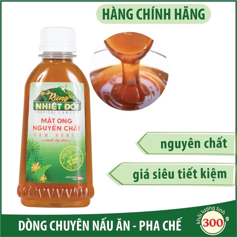 Mật Ong Nguyên Chất Rừng Nhiệt Đới 300g - Raw Honey