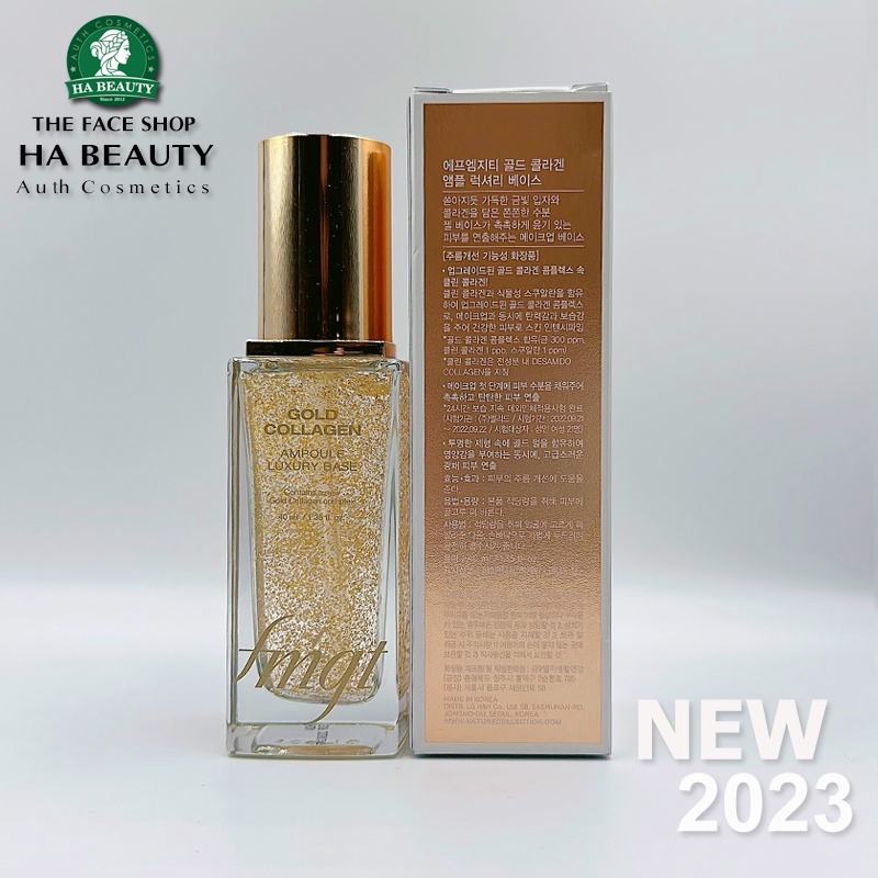Kem lót trang điểm dưỡng da chống lão hóa nếp nhăn The Face Shop fmgt Gold Collagen Ampoule Luxury Base 40ml