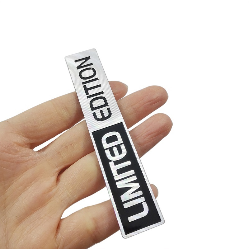 Tem Limited Edition Đen Trắng Bằng Kim Loại Trang Trí Đuôi Xe Ô Tô