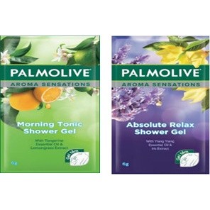 Sữa tắm Palmolive Tinh Dầu Quýt và chiết xuất Sả - gel - bộ dây 12 gói