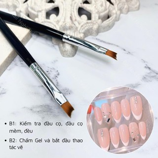 Cọ french đầu móng Nghi Thảo Official
