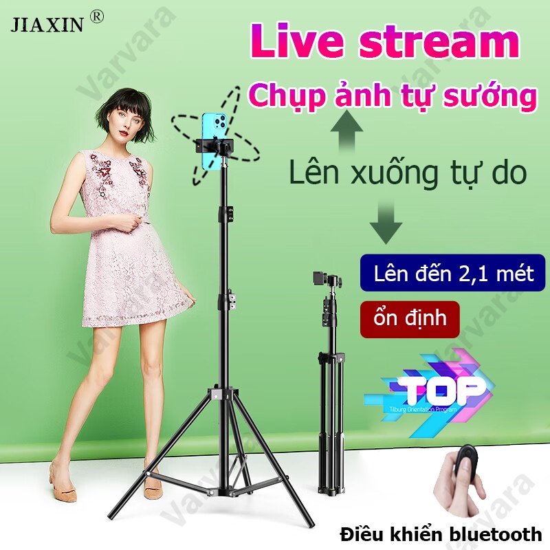 chụp ảnh 2m1 Cây Livestream Quay TikTok Giá Đỡ Điện thoại Chụp Hình Chân điện thoại livestream cao Chất Lượng đảm bảo