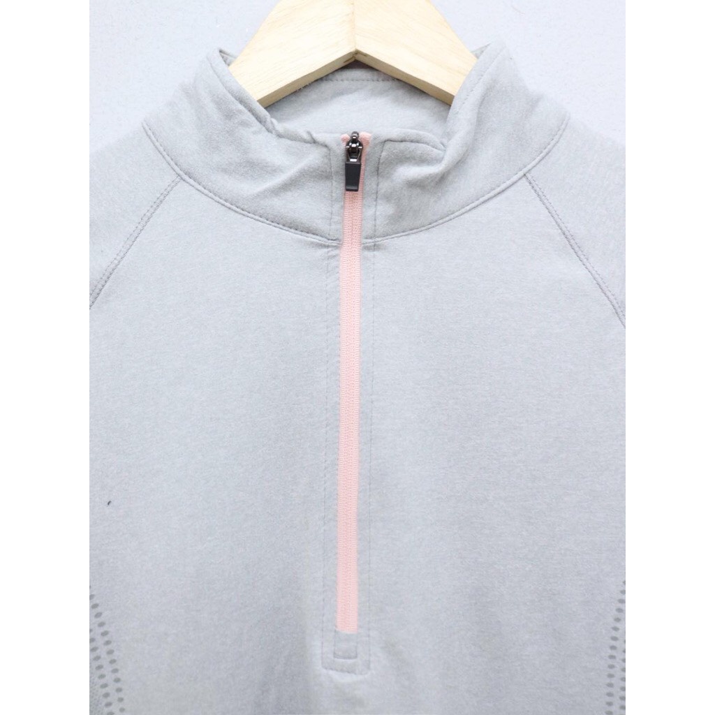 Áo thể thao nữ dài tay 1/4 khóa kéo vnxk