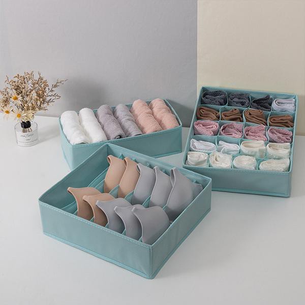 Combo 3 Hộp Đựng Nội Y(Đồ Lót) thông minh, hộp đựng vớ tất đồ lót gấp gọn, khay xếp quần áo lót tiện lợi