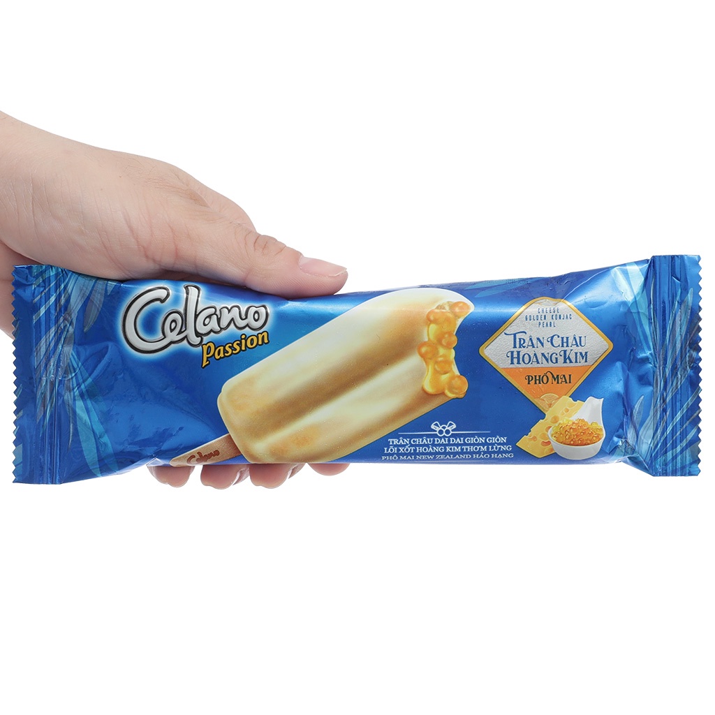 SET 10 QUE - Kem que phô mai trân châu hoàng kim Celano 65g