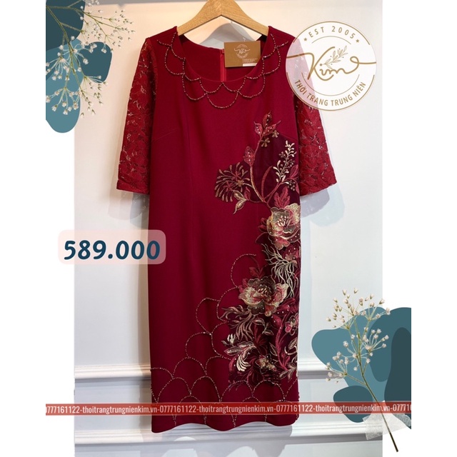 Đầm thêu sang trọng tôn dáng