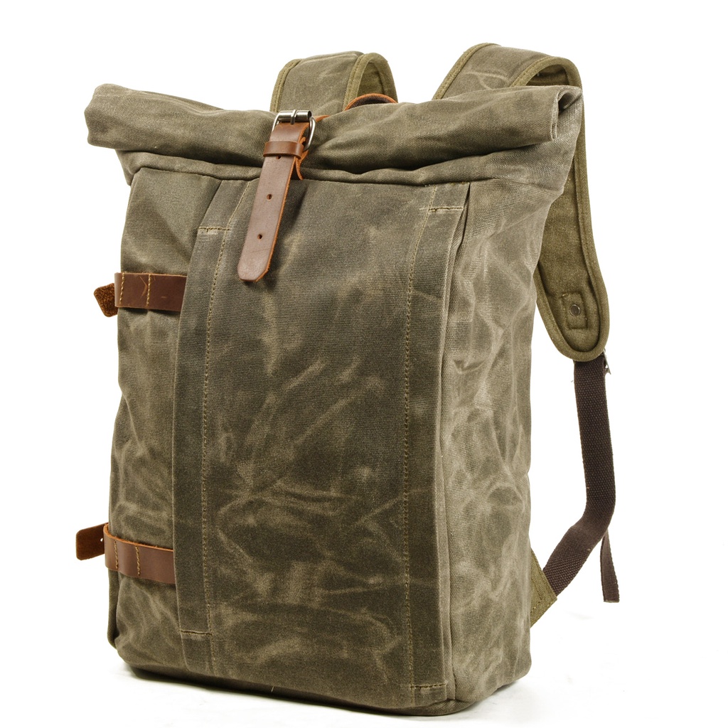 Balo canvas vải bố nam chống nước Hutaleather Goblin thời trang phong cách theo năm tháng HB6