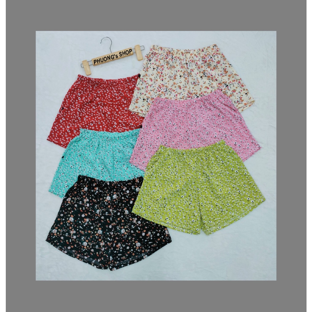QUẦN ĐÙI NỮ QUATE-COTTON HOA NHÍ (40 - 65kg)