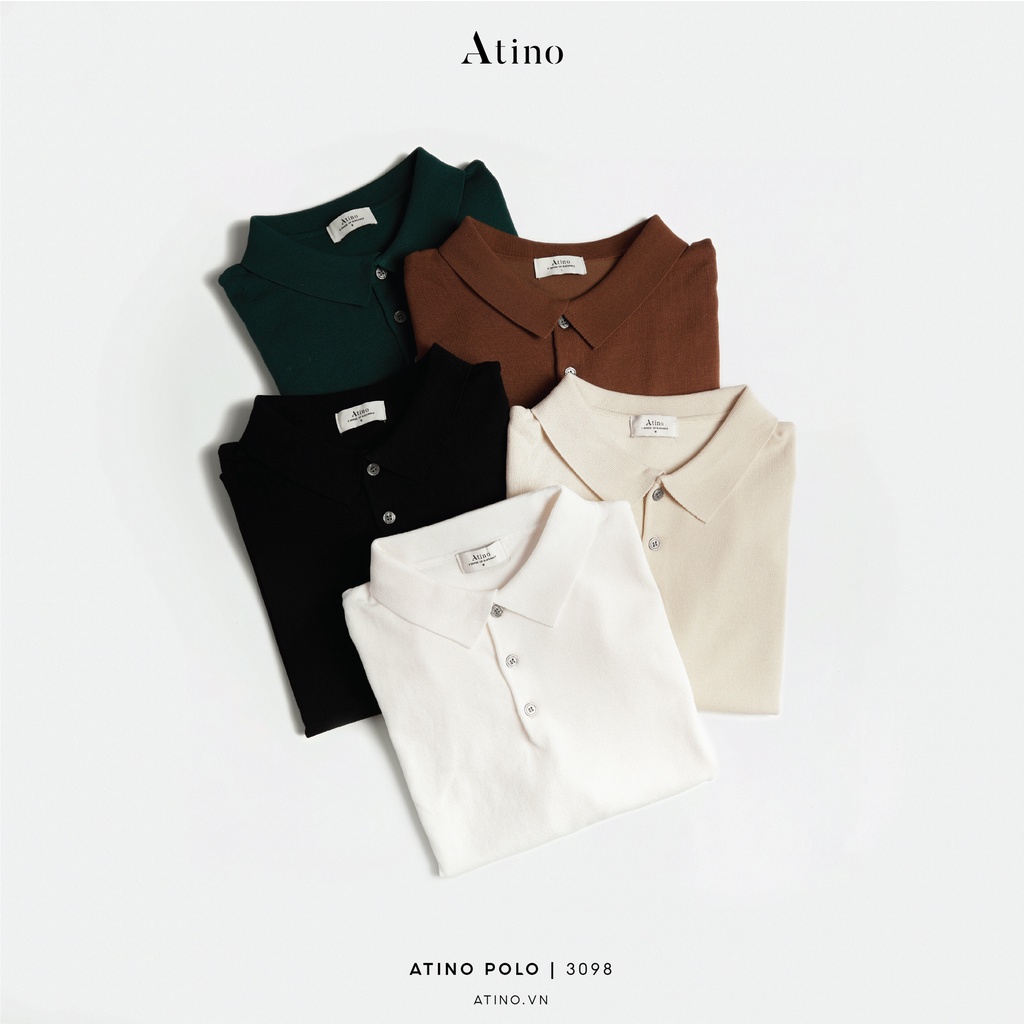 Áo Polo Nam ATINO Vải Len Viscose Trẻ Trung Form Regular PL5.3098
