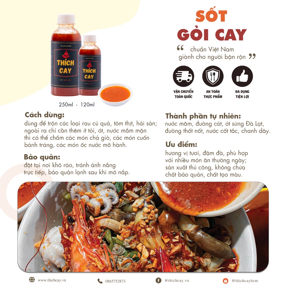 Nước trôn gỏi Thích Cay 250ml, sốt trộn salad, thơm ngon, tiện dụng, công thức gia truyền TG250-1C530334